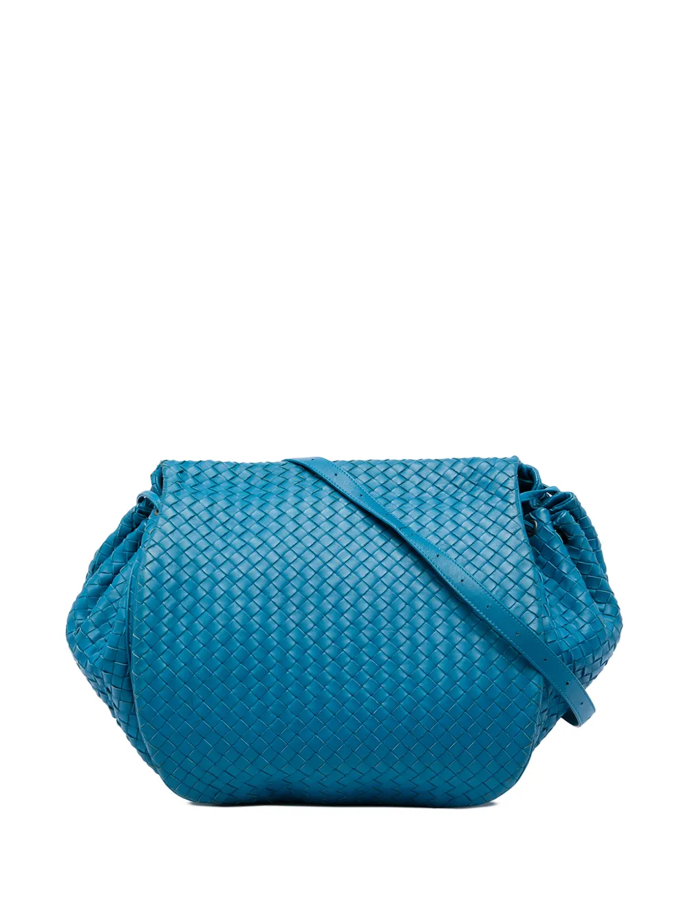 Bottega Veneta Pre-Owned 2010 Nappa Intrecciato Flap crossbody bag - Blau