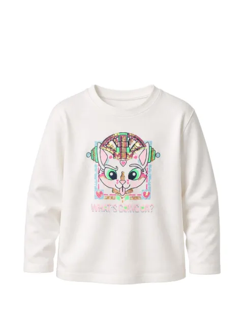 Billieblush sequin-embellished long-sleeve T-shirt
