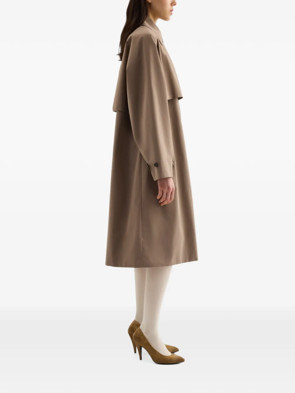 Jil Sander Nylon trenchcoat Bruin