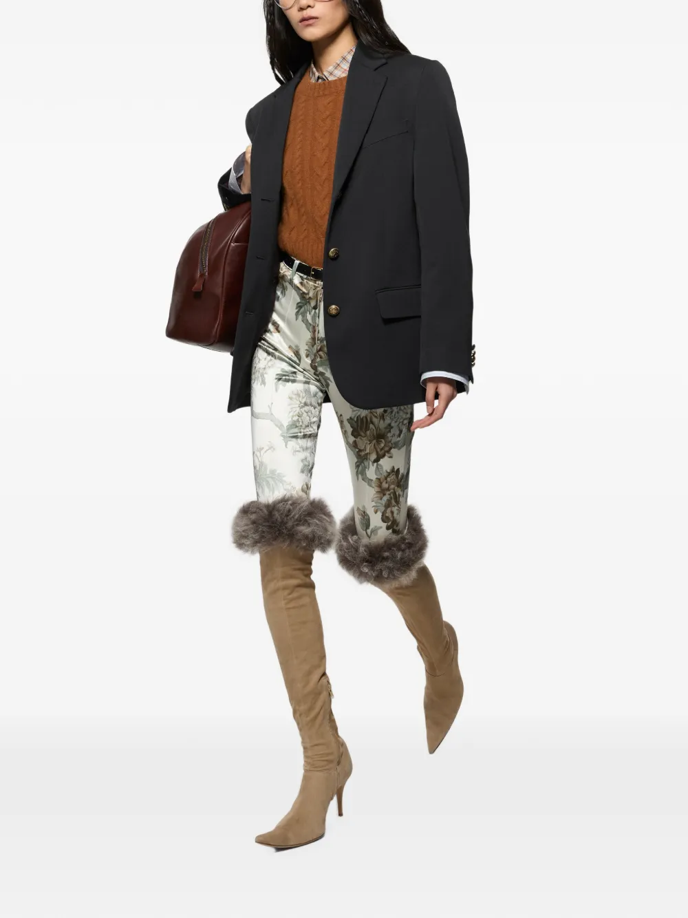 Acne Studios Gelaagd wollen colbert Zwart