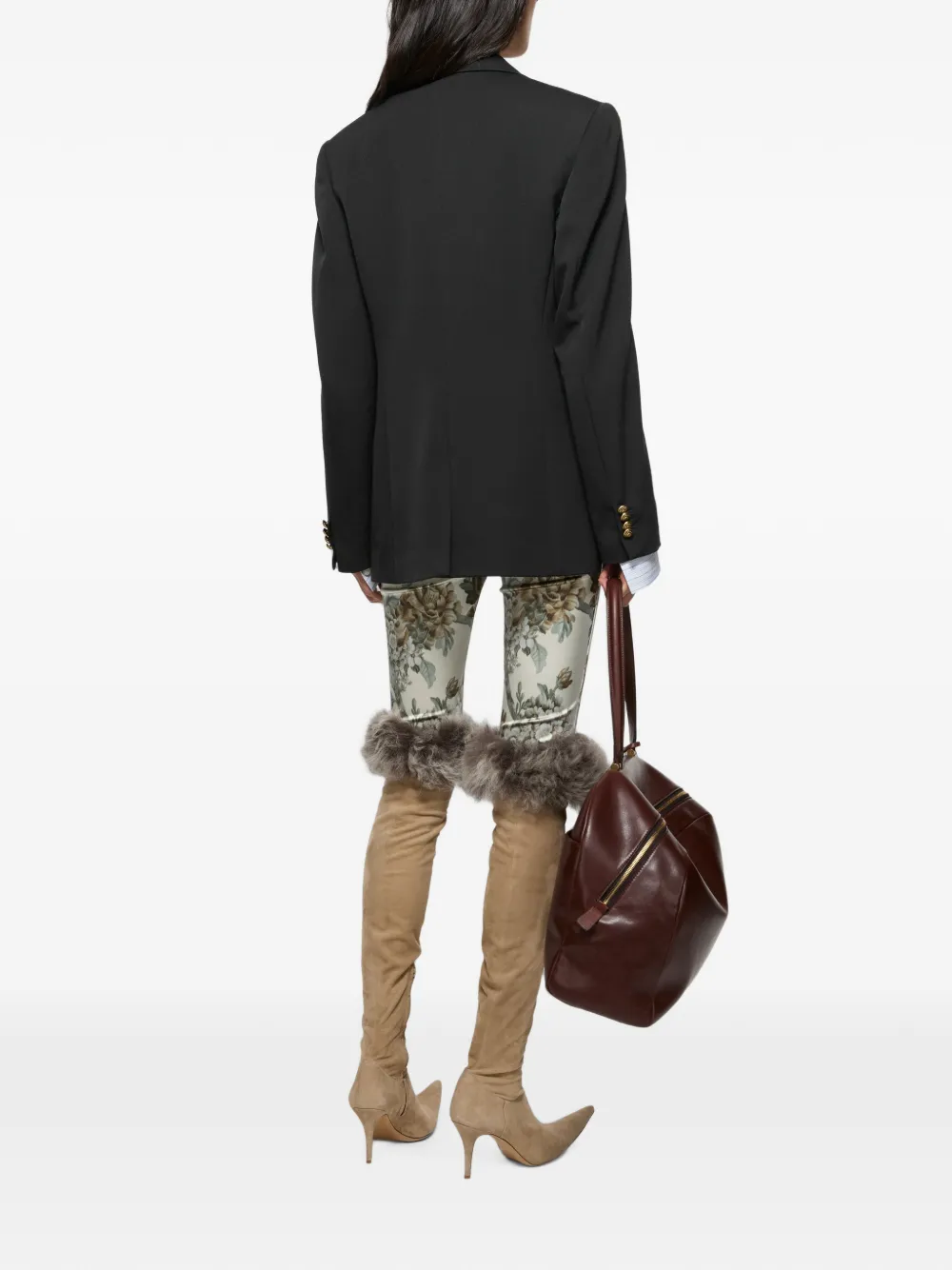 Acne Studios Gelaagd wollen colbert Zwart