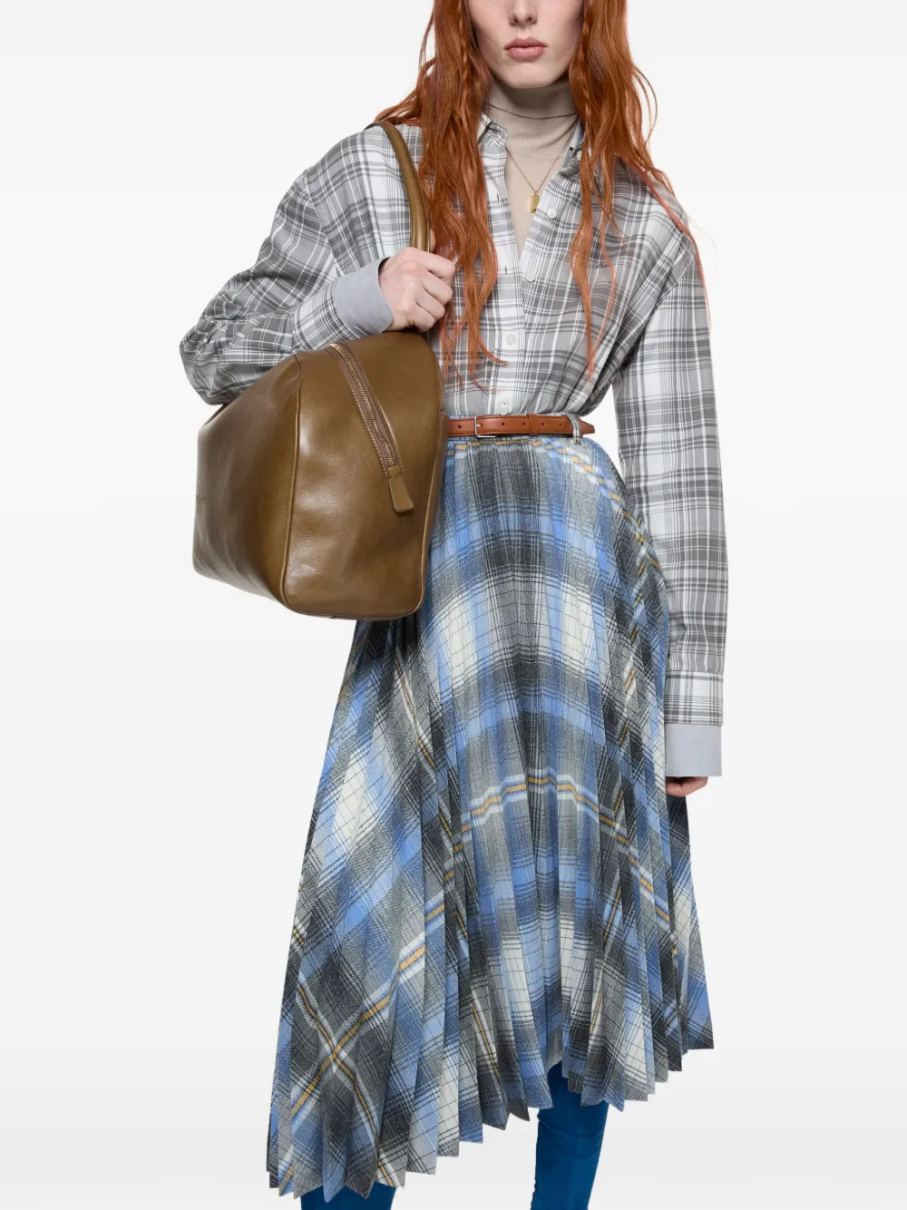 Acne Studios Gelaagd flanellen overhemd Grijs