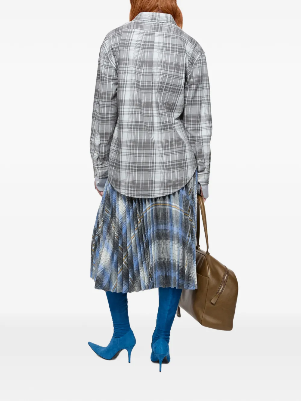 Acne Studios Gelaagd flanellen overhemd Grijs