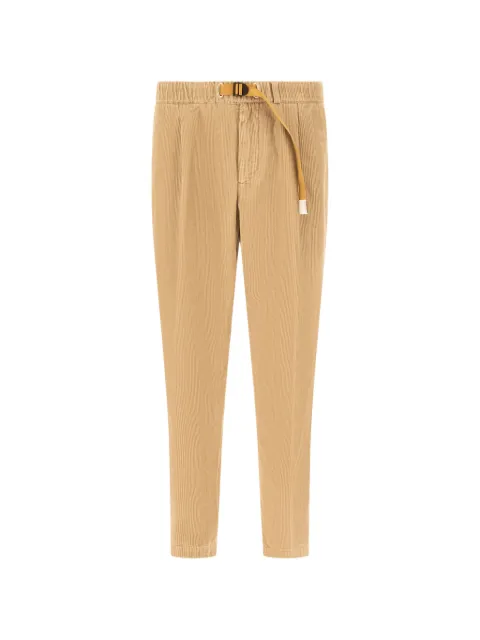 White Sand belted corduroy tapered trousers