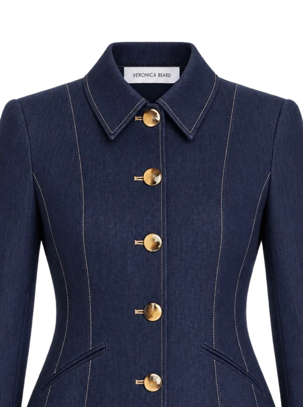 Veronica Beard button-up fitted jacket Blauw