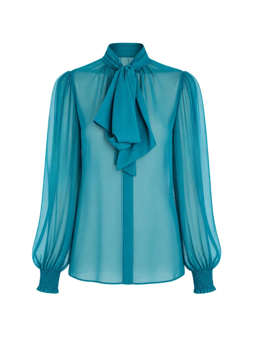Retrofete Halsi pussy-bow shirt - Blau