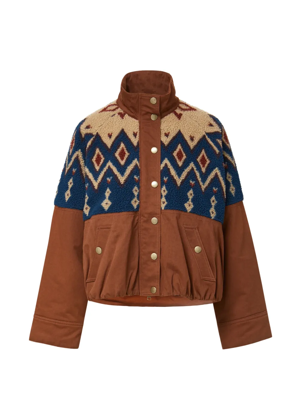 Veronica Beard Knoll geometric-pattern jacket Bruin
