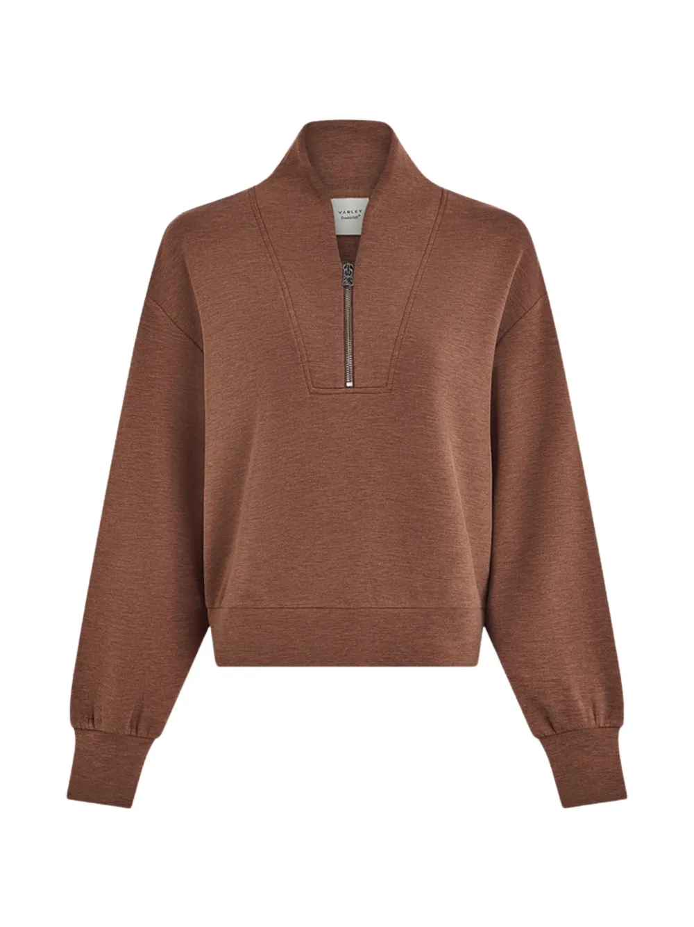 Varley Davidson Quarter-zip Sweatshirt In Brown