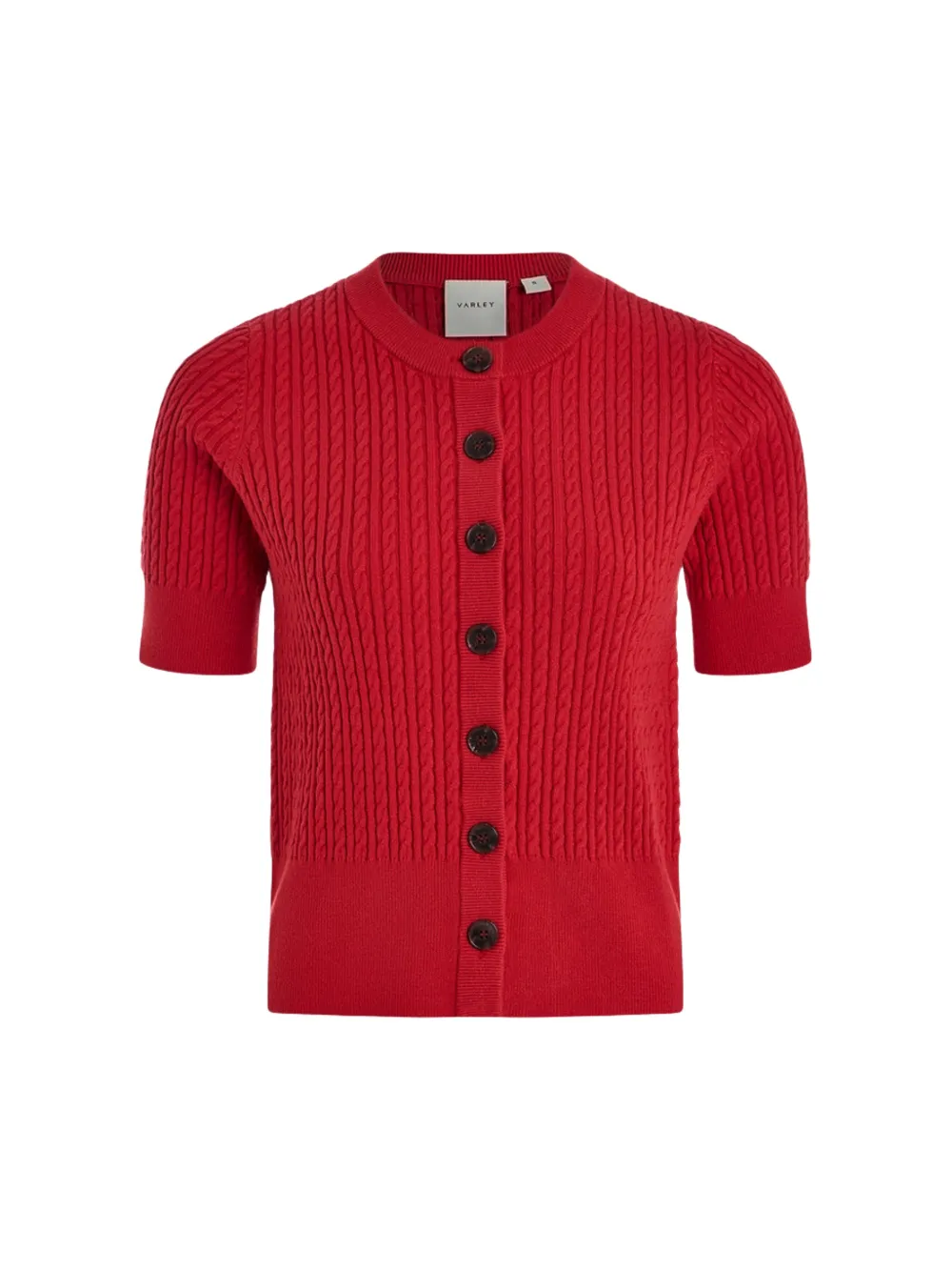 Varley Rhys kabelgebreid vest Rood