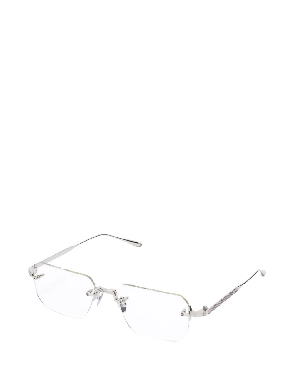 Akoni geometric-frame glasses Zilver