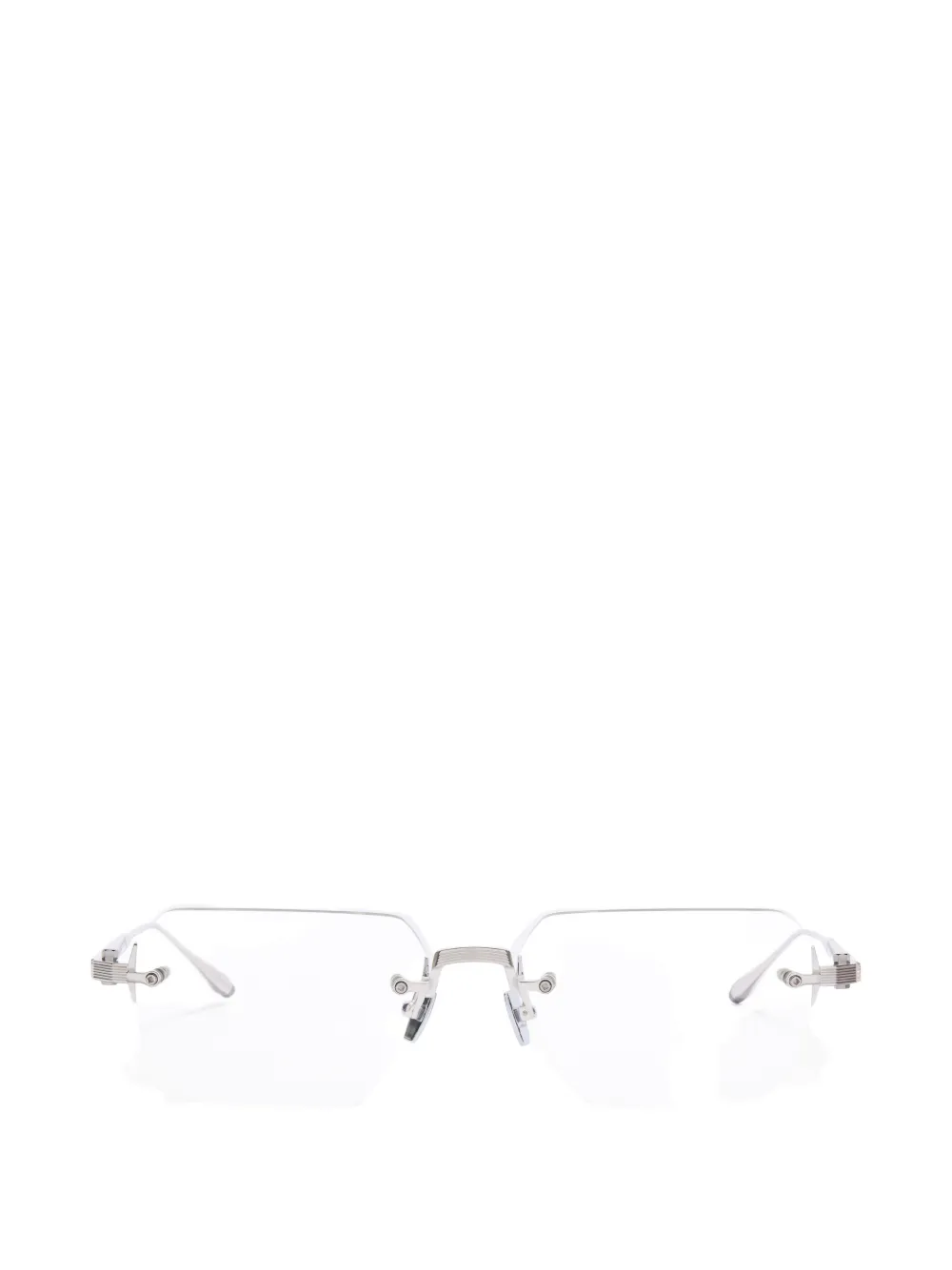Akoni Geometric-frame Glasses In Silver