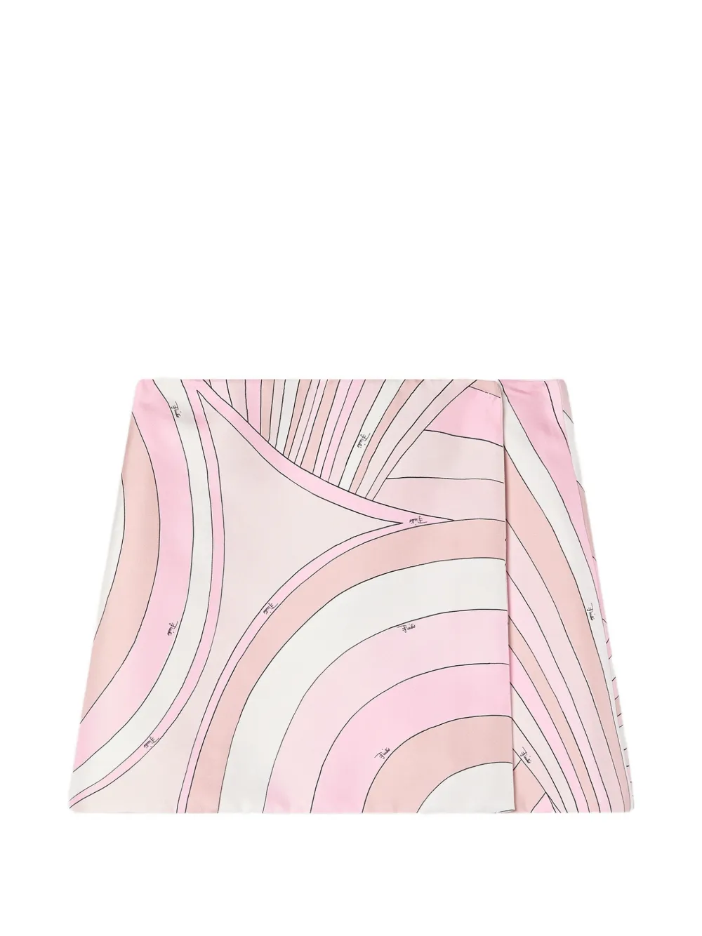 PUCCI Iride-print silk wrap skirt - Rosa