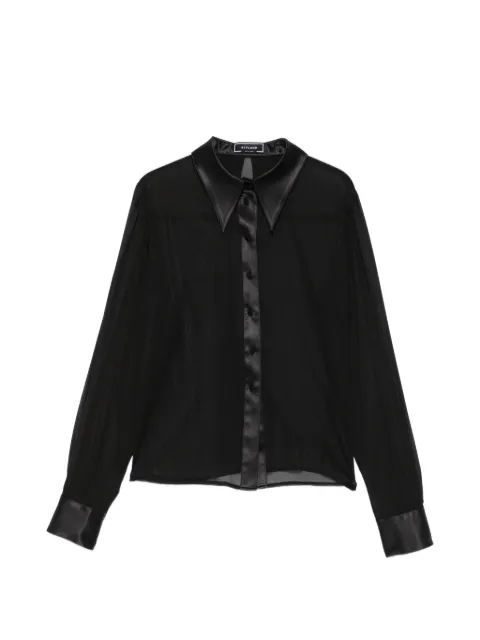 STYLAND sheer silk-chiffon shirt