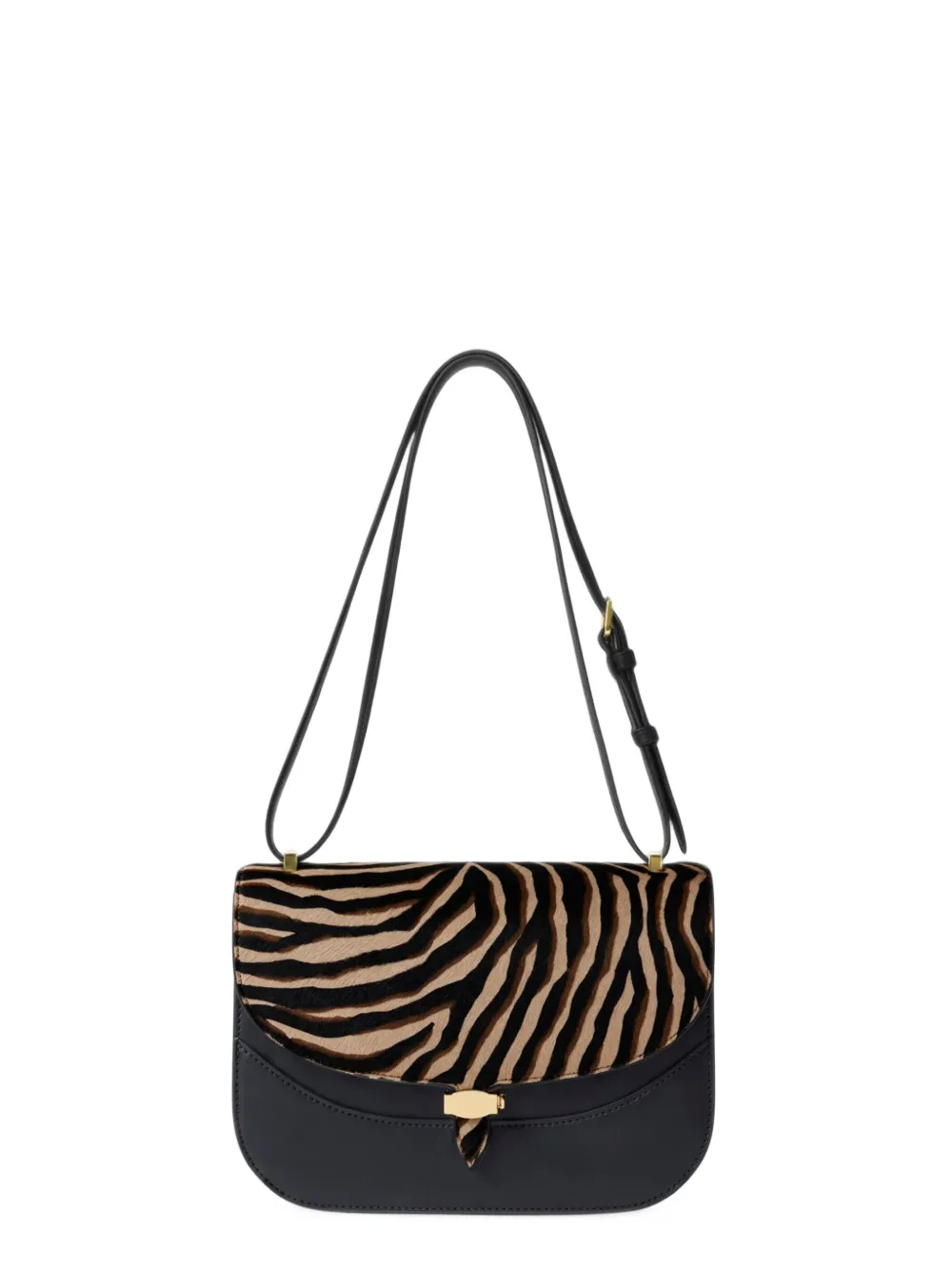 Veronica Beard Ziger Dash zebra-print shoulder bag Zwart