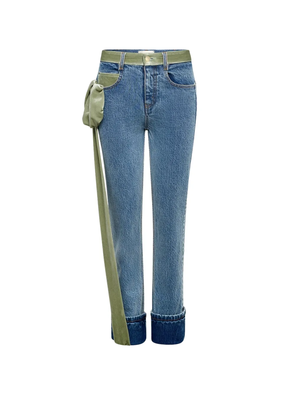 Hellessy Rin velvet-trim jeans Blauw