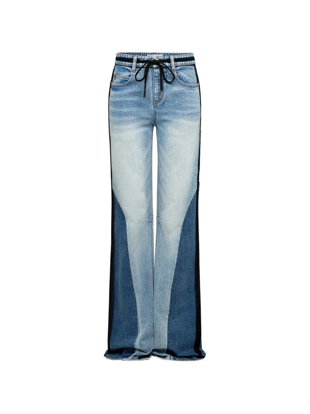 Hellessy Taytum Panelled Drawstring Jeans In Blue