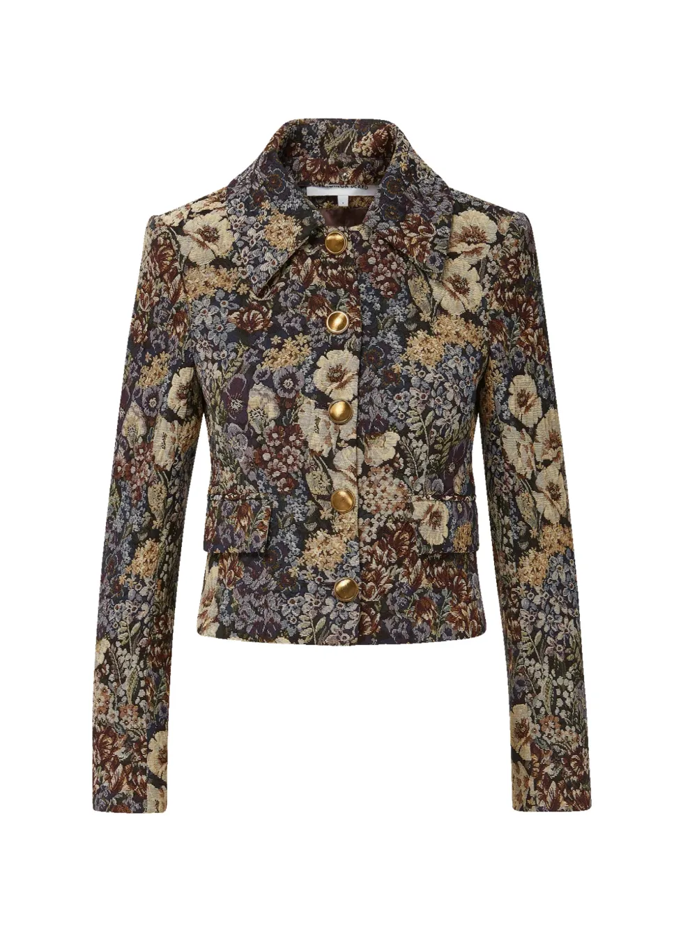 Veronica Beard Wilde Floral-tapestry Fitted Jacket In Multi