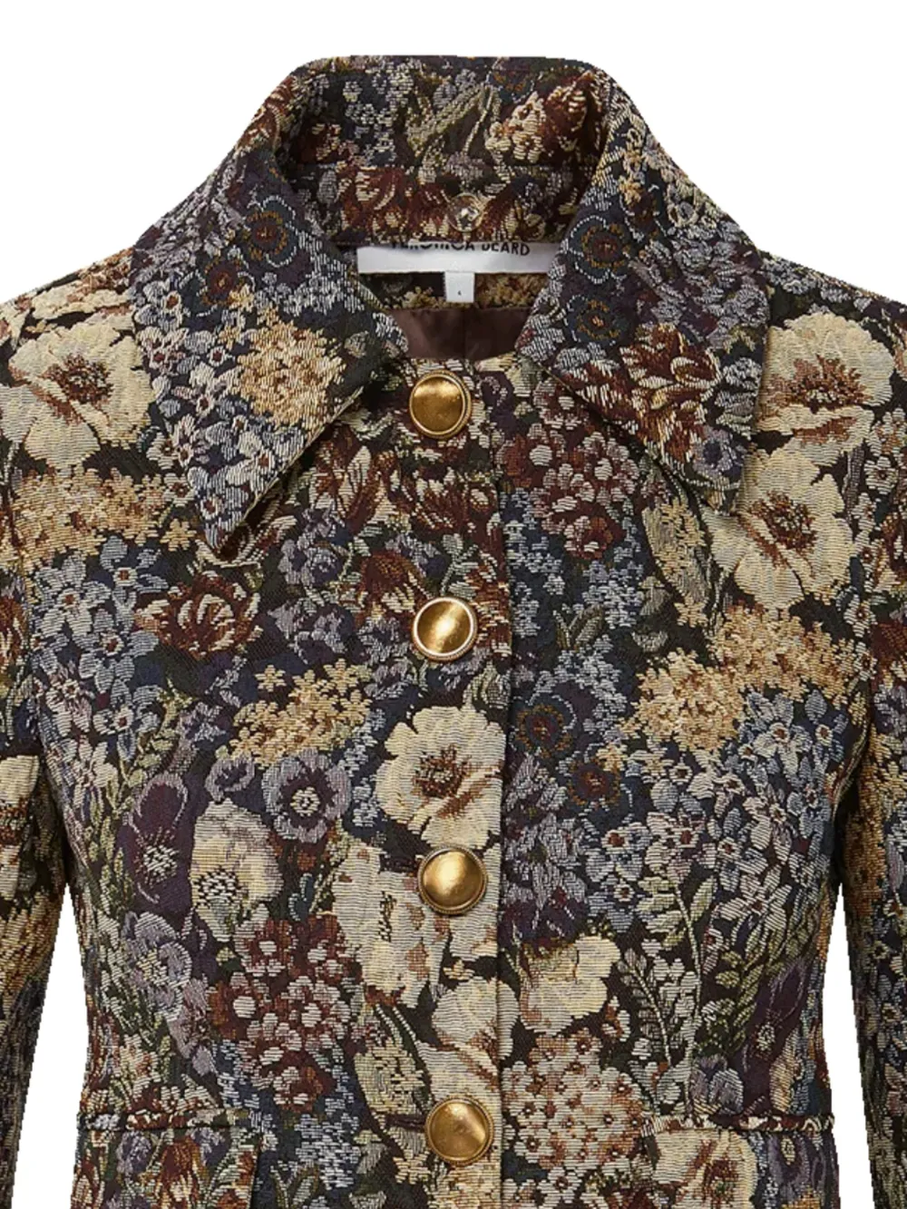 Veronica Beard Wilde floral-tapestry fitted jacket Paars