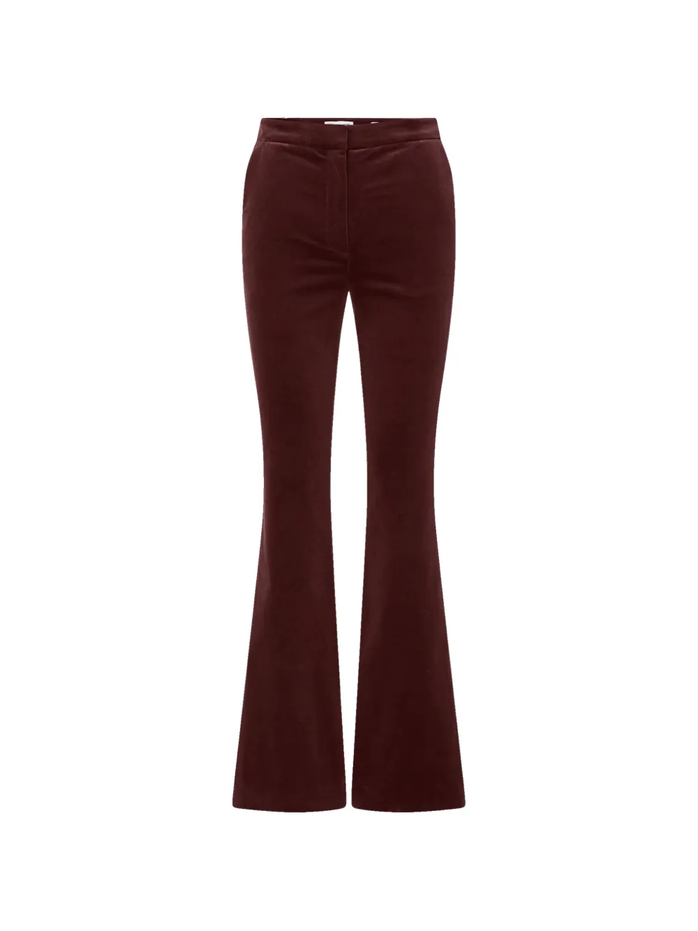Veronica Beard Gracie Velvet Flared Trousers In Red