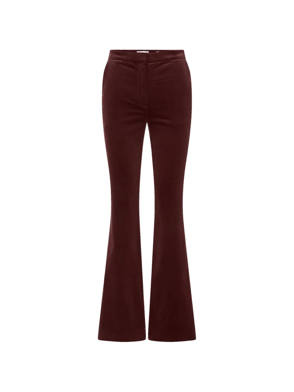 Veronica Beard Gracie velvet flared trousers - Rot