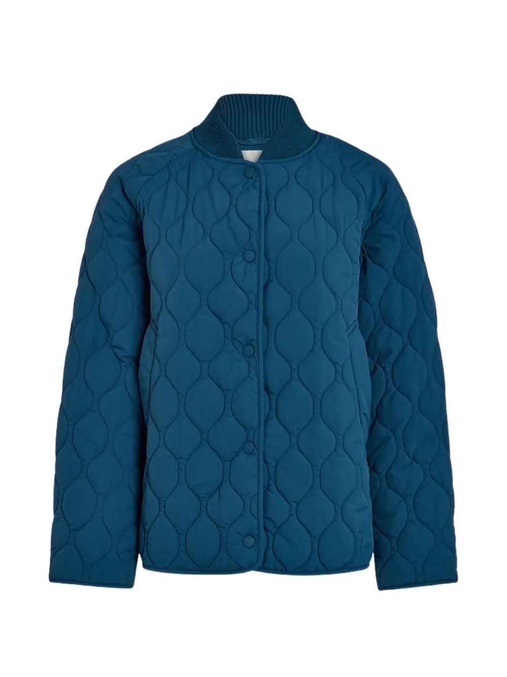 Varley Luca Quilted Bomber Padded Jacket In Blue