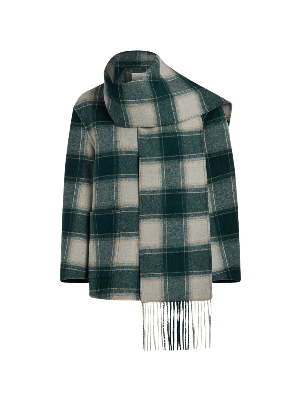 Varley Alderton check scarf coat - Vert Varley Alderton check scarf coat - Vert