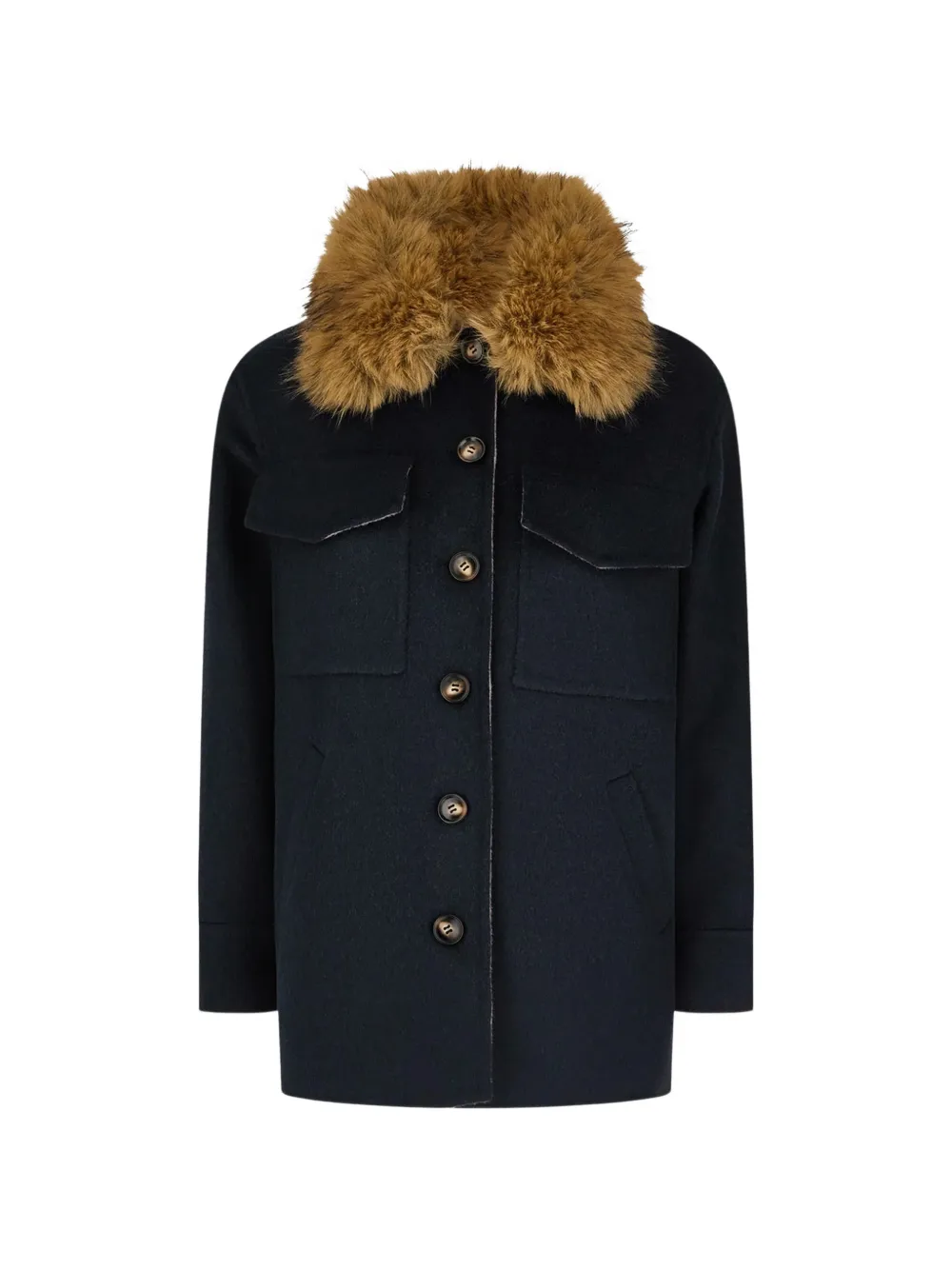 Ava Adore faux-fur collar jacket - Bleu Ava Adore faux-fur collar jacket - Bleu
