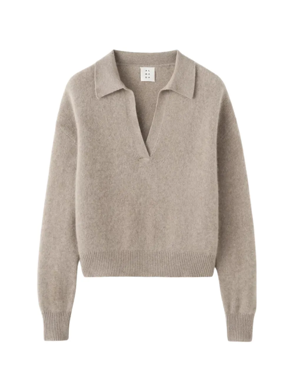 Almada Label Kaia Collared Sweater In Gold
