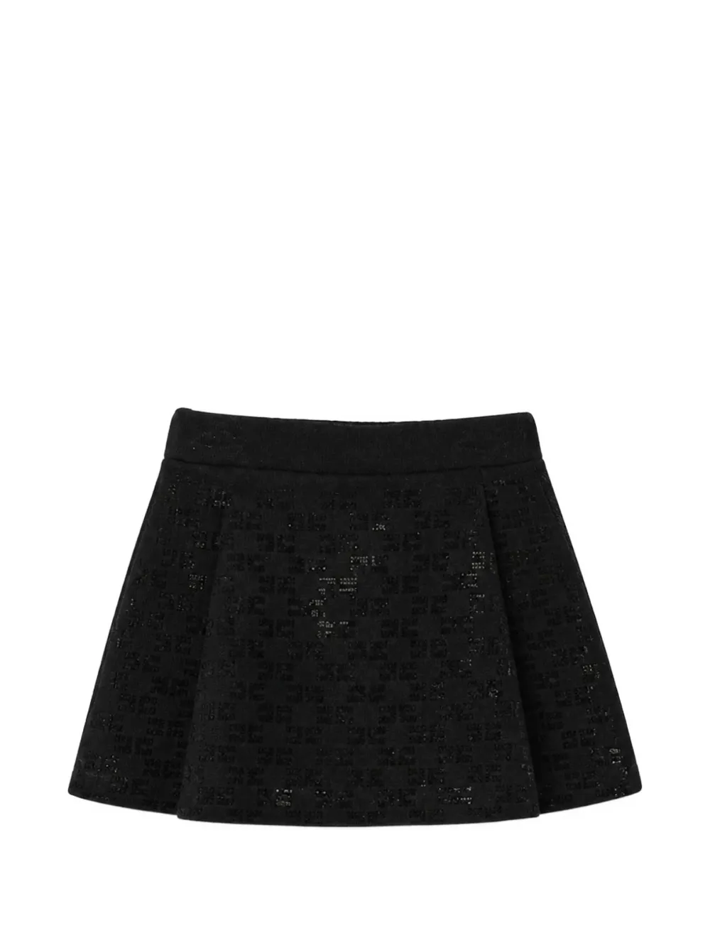 Elisabetta Franchi La Mia Bambina Rok met monogram-patroon en verfraaid met stras Zwart