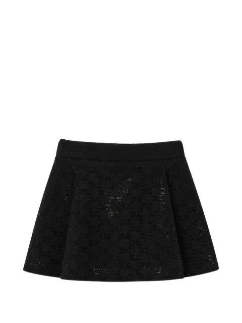 Elisabetta Franchi La Mia Bambina nederdel med rhinstenudsmykning og monogrammønster