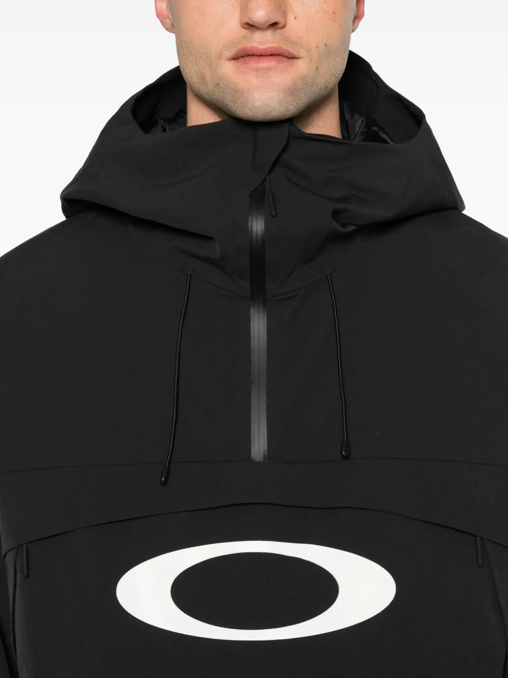 Oakley Timberline logo-print hooded jacket Zwart