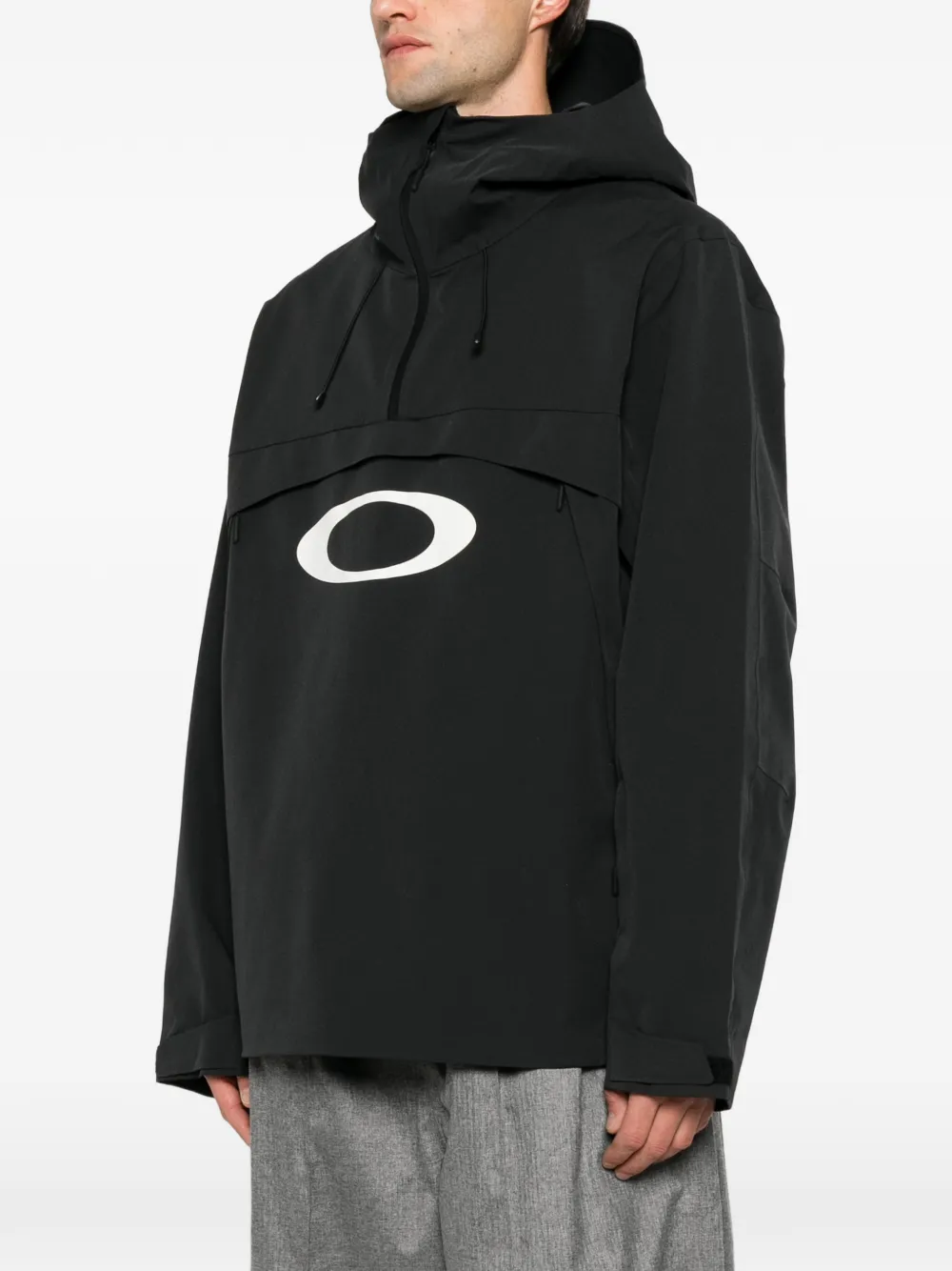 Oakley Timberline logo-print hooded jacket Zwart