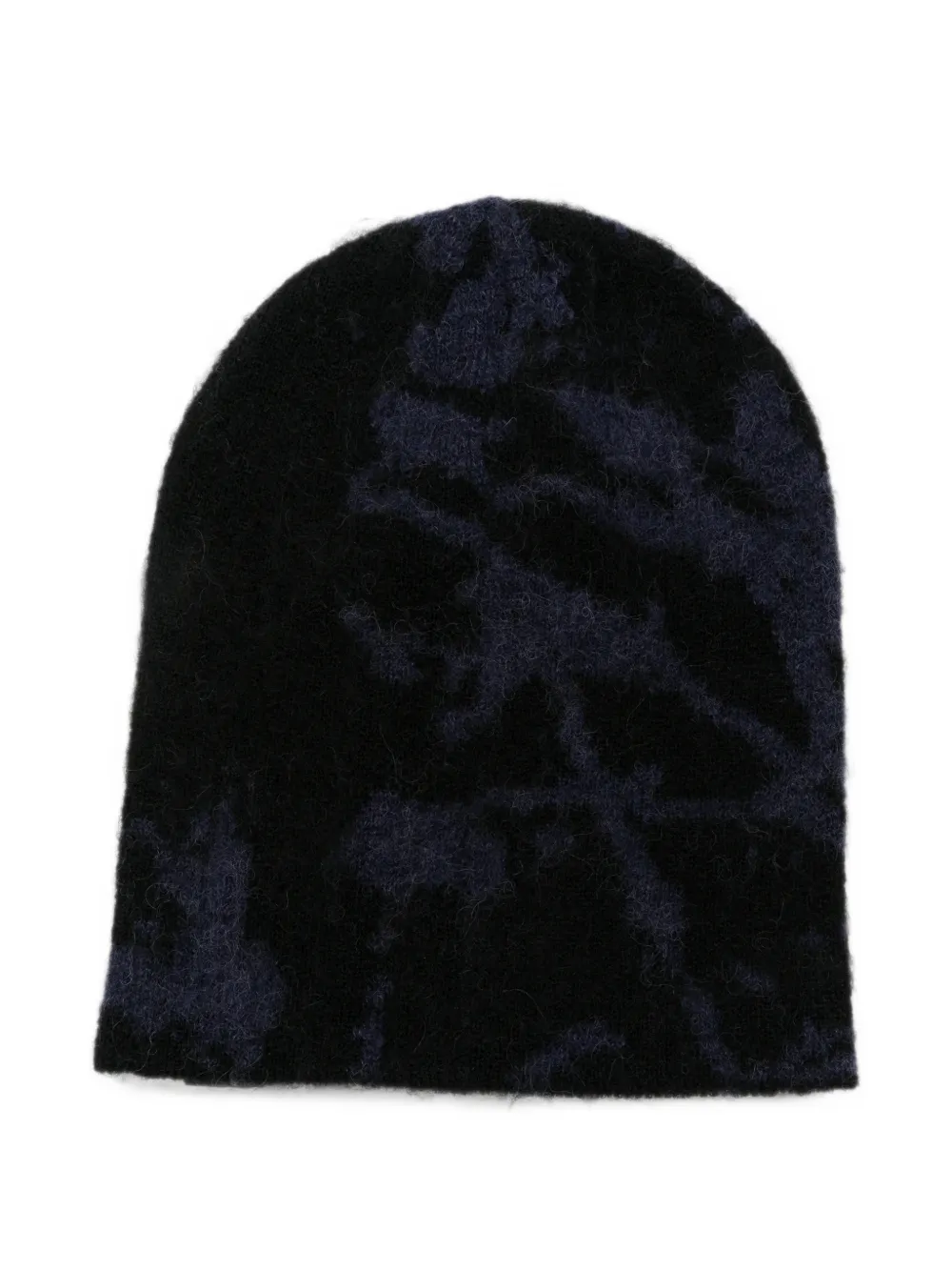 Oakley abstract-pattern knitted beanie hat Zwart