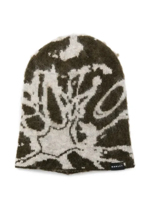 Oakley intarsia-knit logo-patch beanie hat