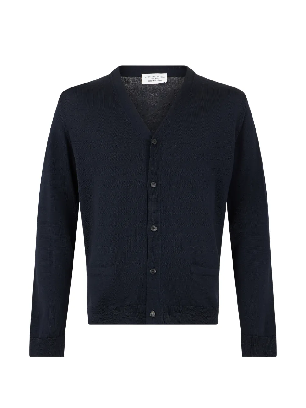 Roberto Collina fine-knit V-neck cardigan - Blue