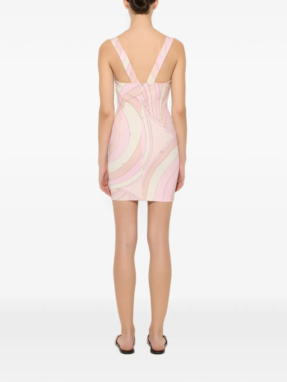 PUCCI Jersey jurk met Iride-print Roze