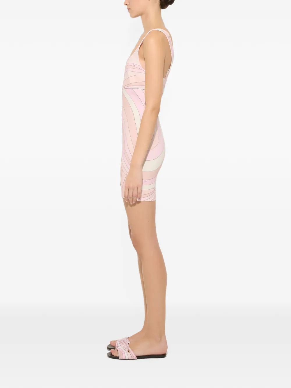 PUCCI Jersey jurk met Iride-print Roze