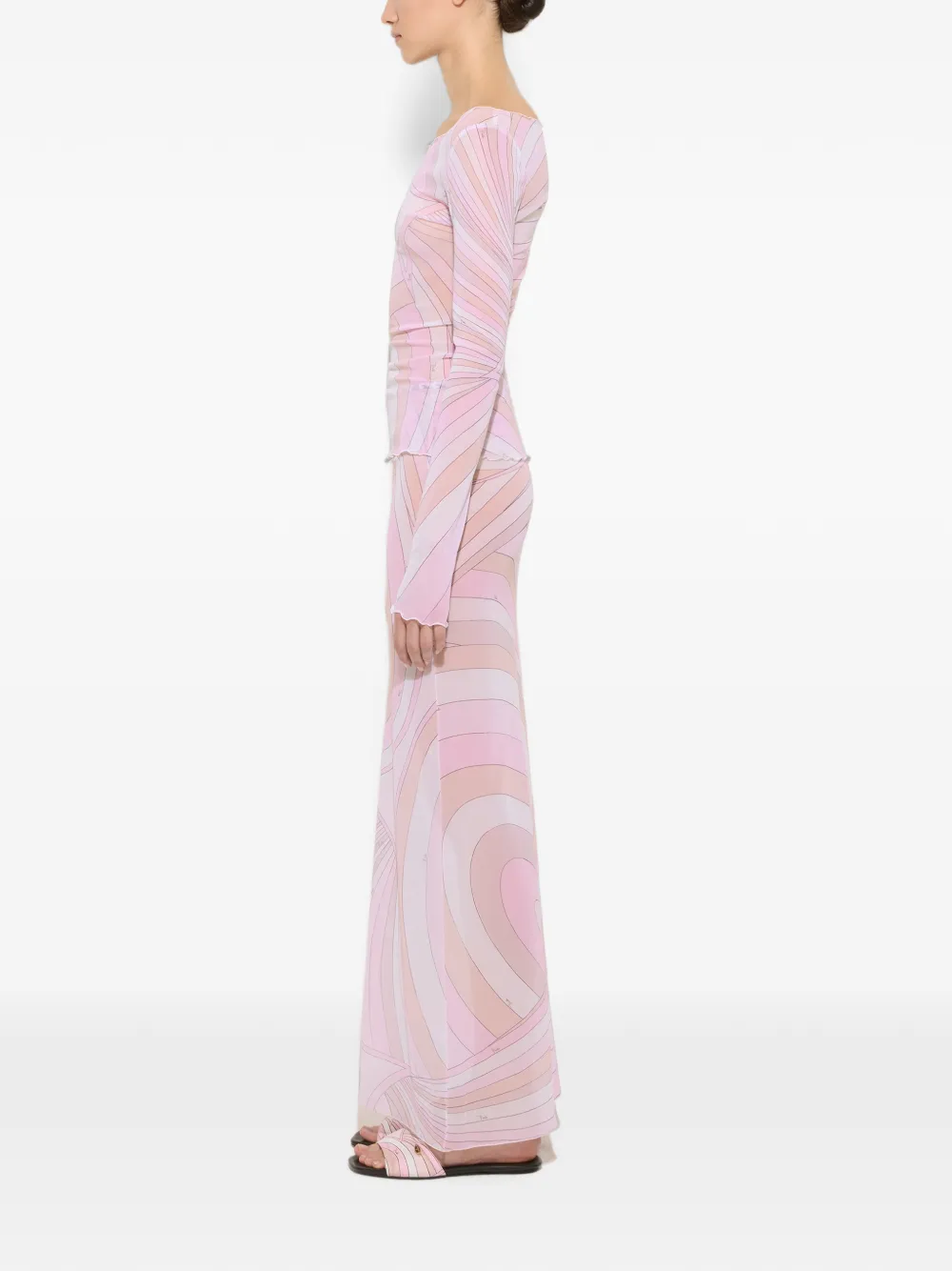 PUCCI Tulen rok met Iride-print Roze