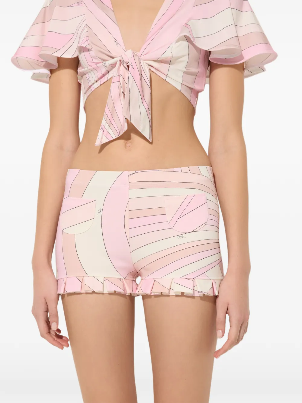 PUCCI Jersey shorts met Iride-print Roze