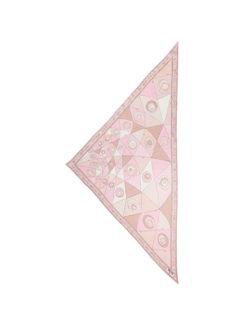 PUCCI Occhi-print silk triangle scarf - Pink