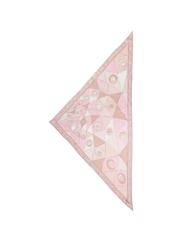 Pucci Occhi-print Silk Triangle Scarf in Pink