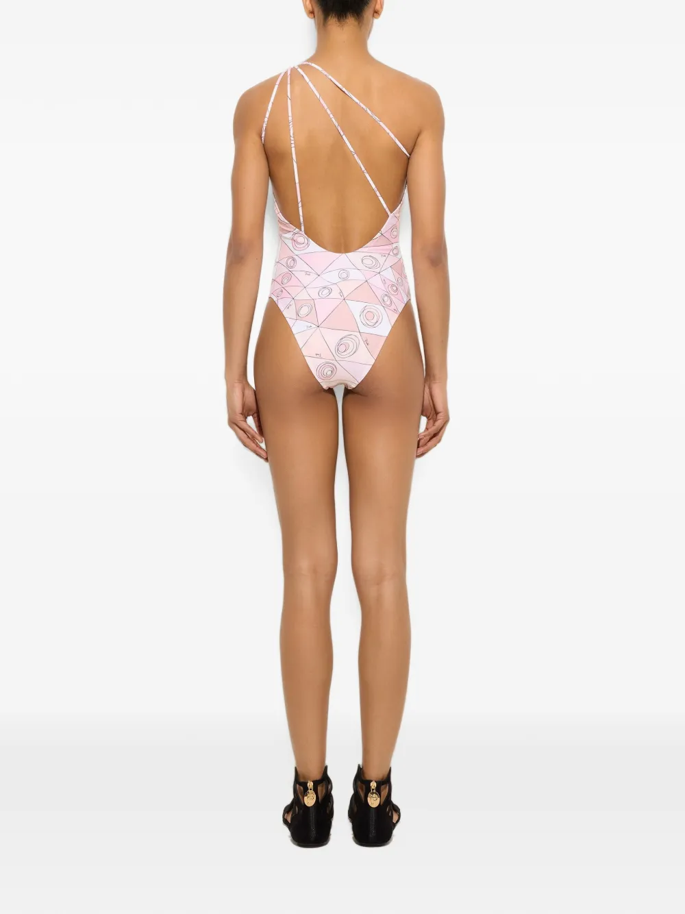 PUCCI Asymmetrisch badpak met Occhi-print Roze