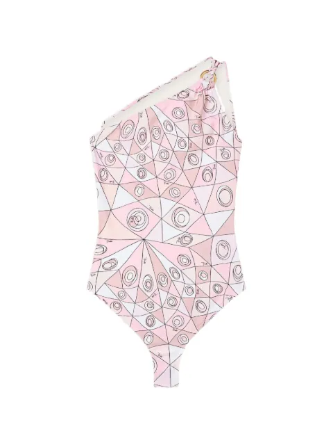 PUCCI Occhi-print asymmetrical one-piece swimsuit