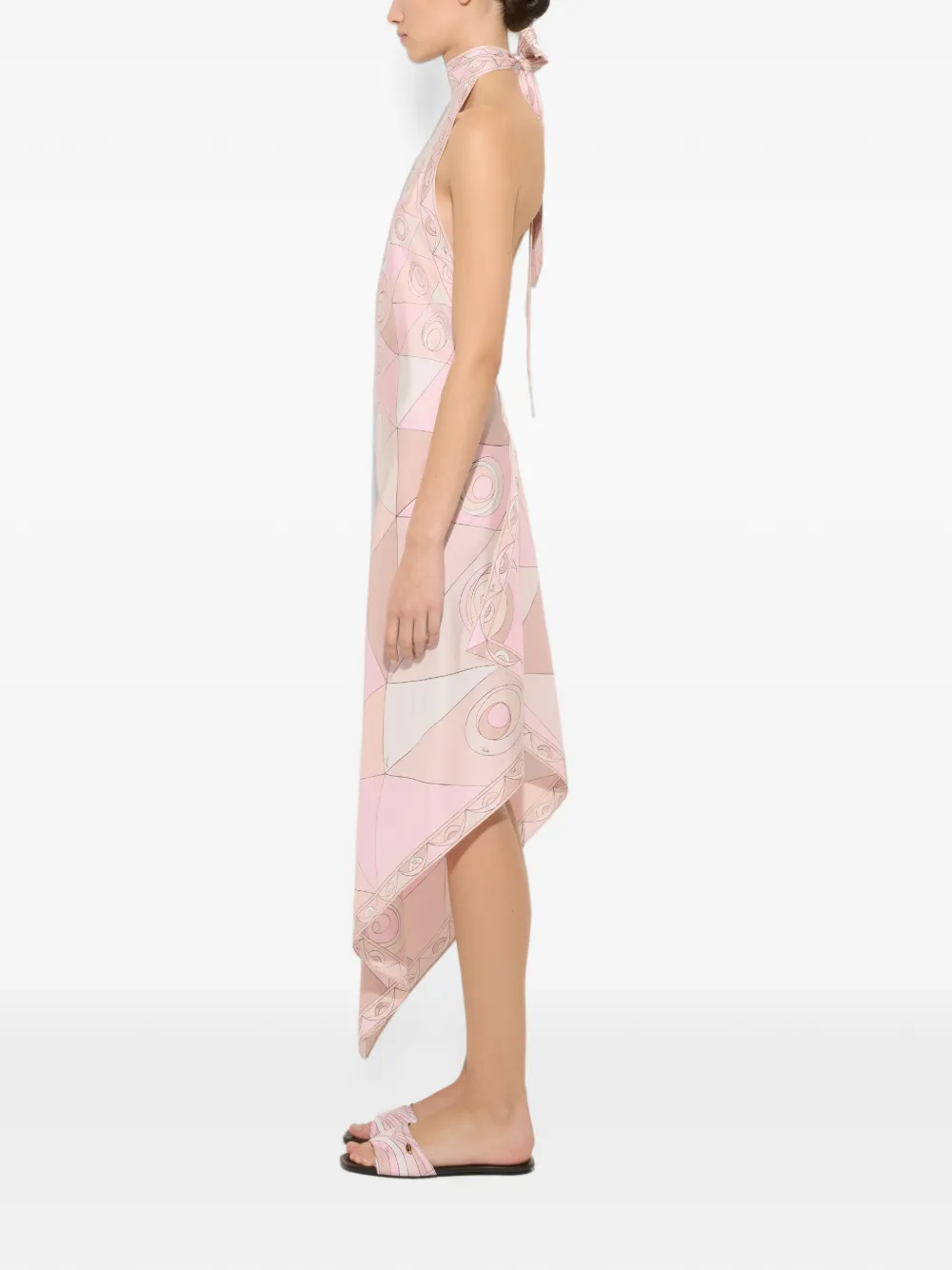 PUCCI Zijden jurk met Occhi-print Roze