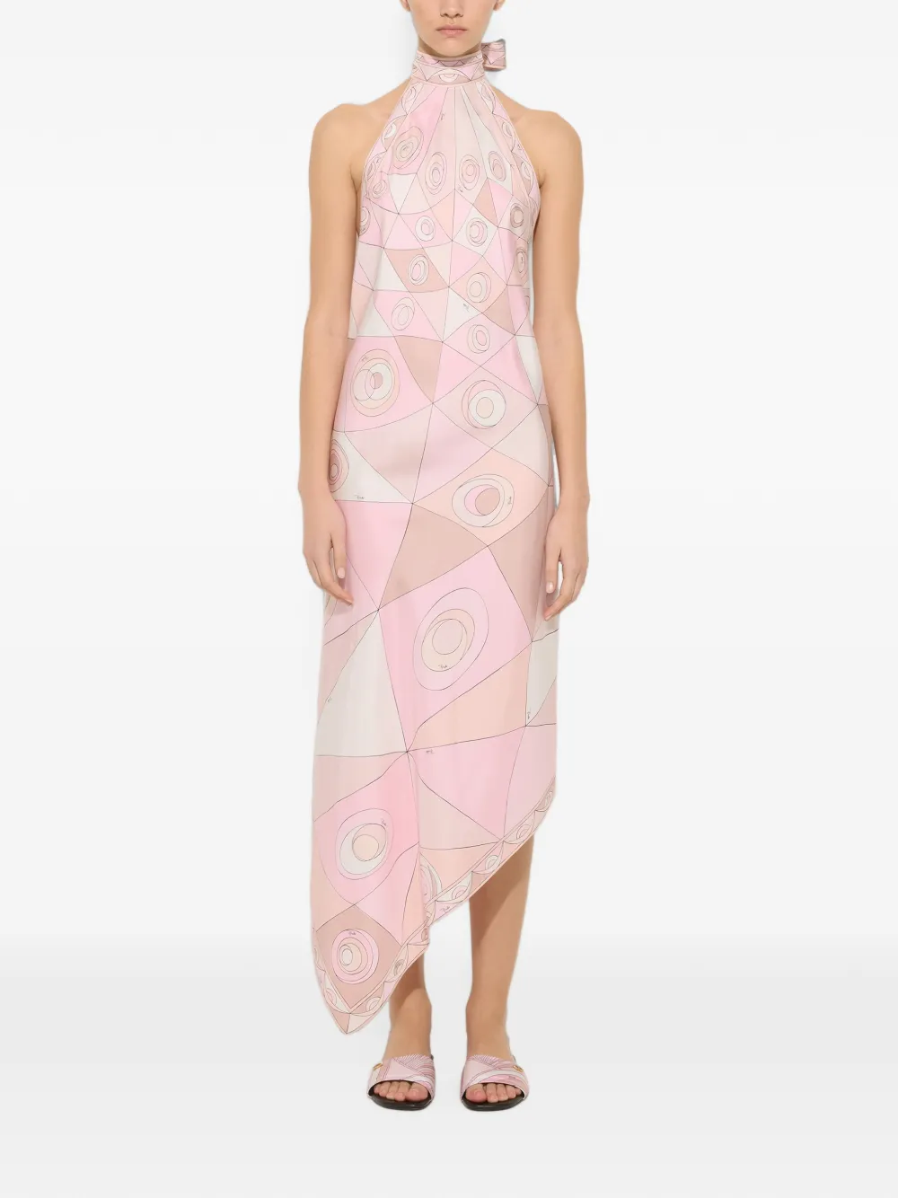 PUCCI Zijden jurk met Occhi-print Roze