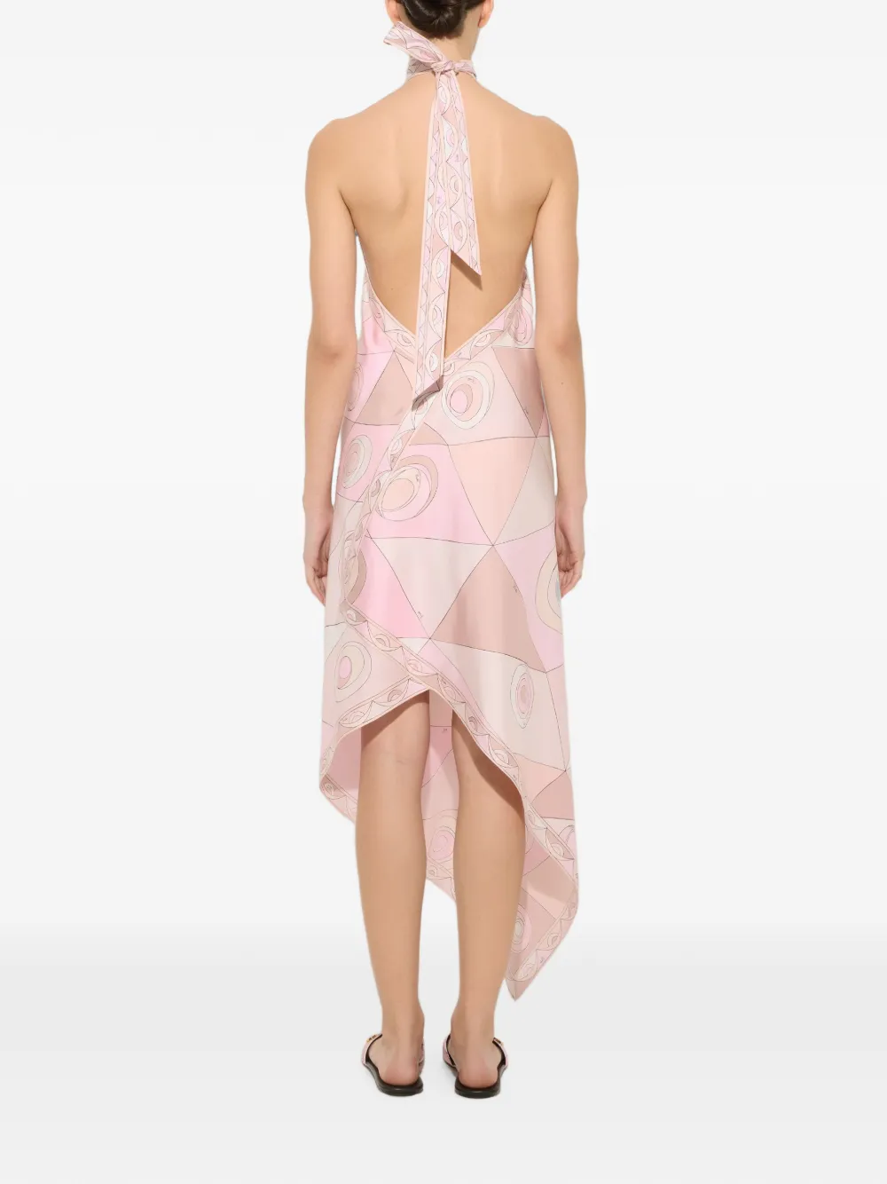 PUCCI Zijden jurk met Occhi-print Roze