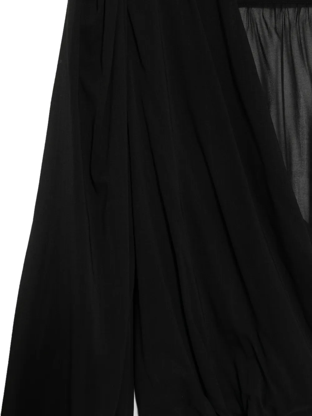 STYLAND Zijden blouse met wikkelstijl Zwart