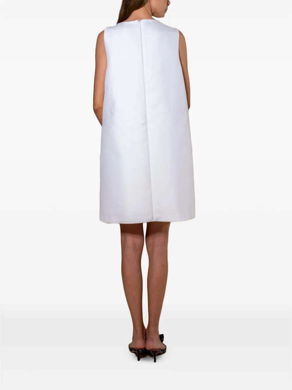 STYLAND bow-detail sleeveless mini dress Wit