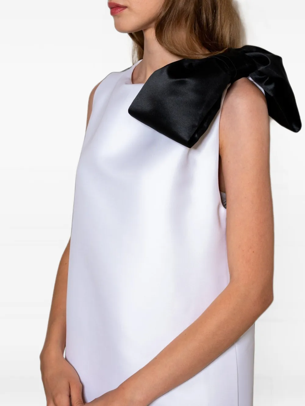 STYLAND bow-detail sleeveless mini dress Wit