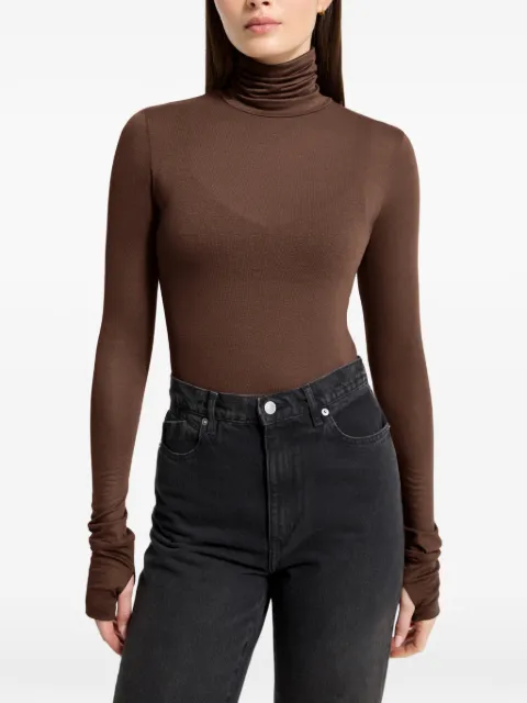 Marcella Eloise sheer turtleneck top